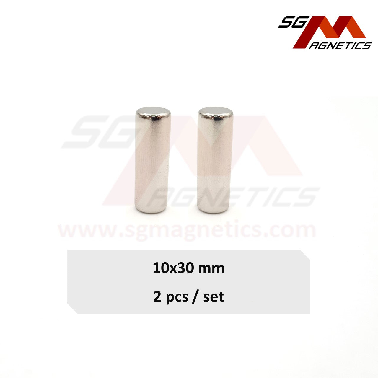 10x30mm N35 - Neodymium Disc Magnets - 2pcs