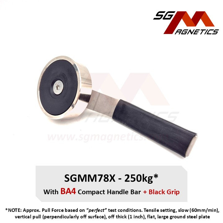 SGMM78X - Diving Magnet - Commercial Dive Magnet with Compact Handle Bar & Grip