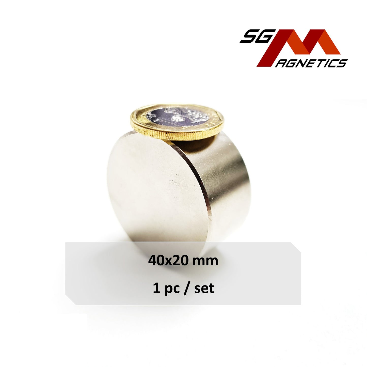40x20mm N35 - Neodymium Disc Magnets - 1piece