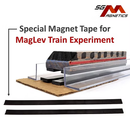 Magnet for MagLev Train Experiment - Repelling Levitating Flexible 12.7x3mm