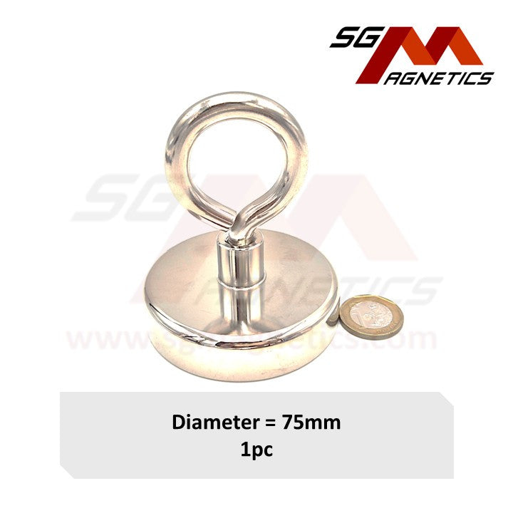 75mm Eyelag Pot SGNPF75 - Neodymium Magnet - 1pc