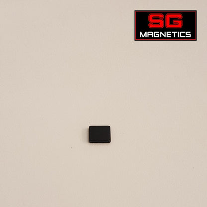 6.5x5.4x1.3mm - Black Epoxy Coated (SH) Block Neodymium Magnets - 10pcs