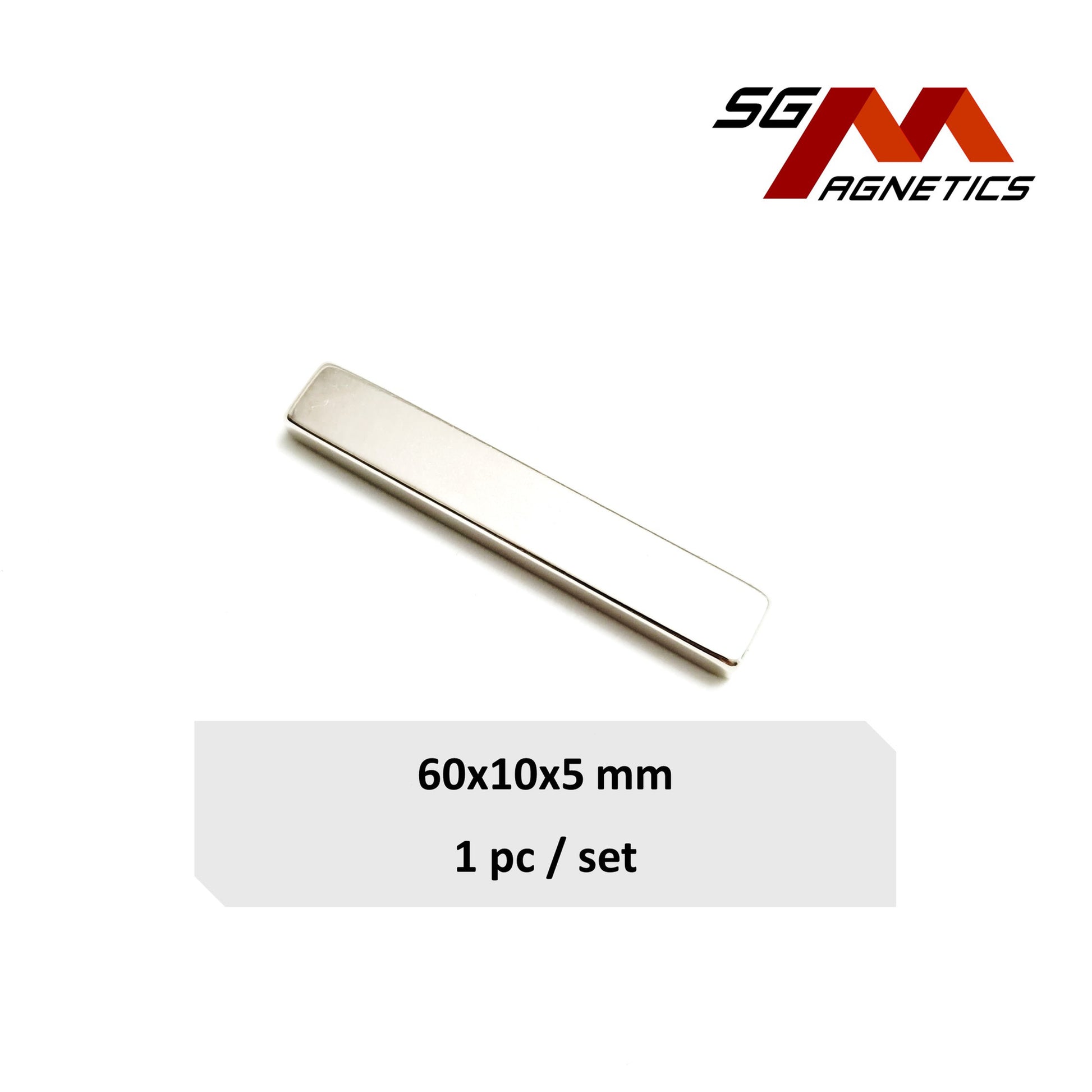 60x10x5mm N35 - Neodymium Block Magnets - 1piece