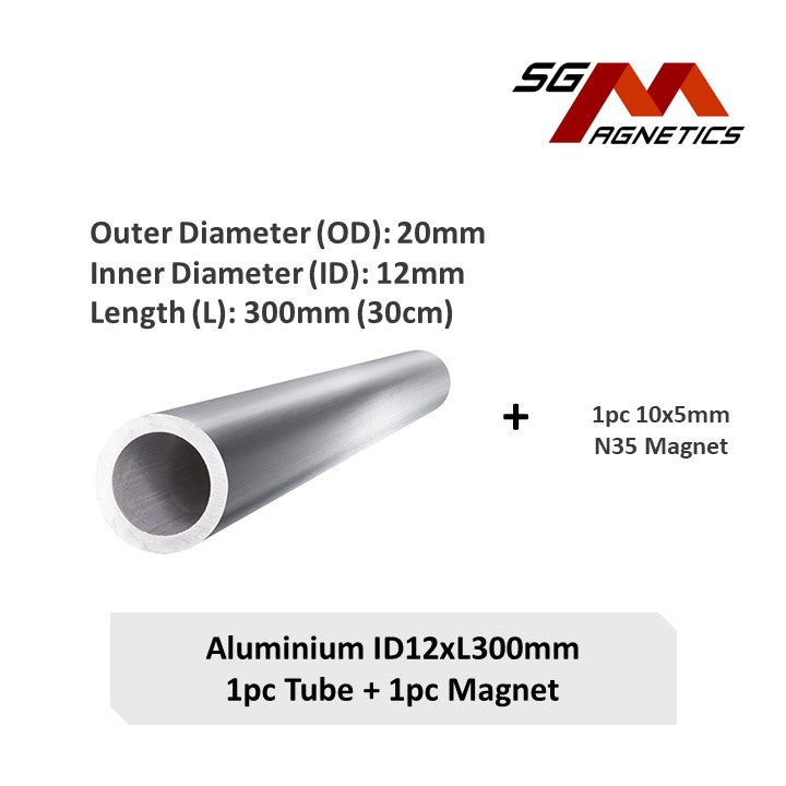 Aluminium Tube - Aluminum/Copper Lenz Law Diamagnetic Demonstration