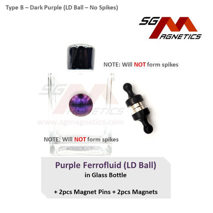 Purple Ferrofluid (LD) Display Bottle  - Colored Ferro Magnetic Liquid