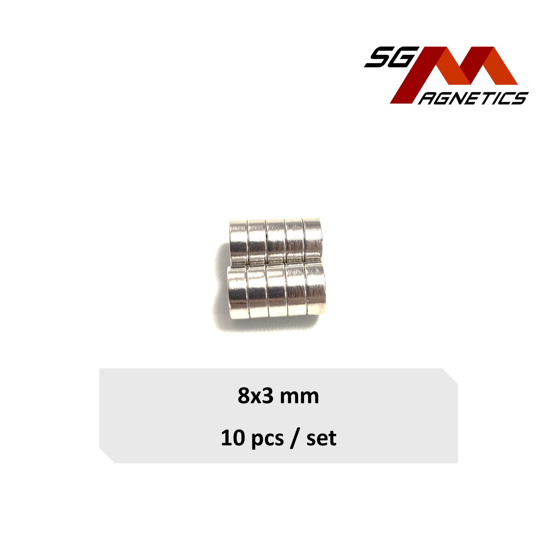 8x3mm N35 - Neodymium Disc Magnets - 10pcs