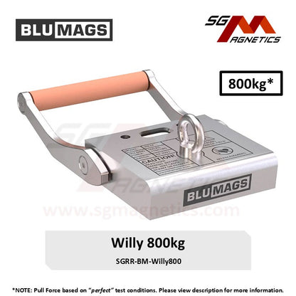 800kg Marine Magnet - Blumags Willy 800 - Offshore Oil Boom Mooring Magnets