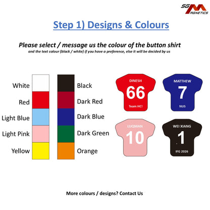 Personalized Jersey Magnets - Tshirt Button Magnet Custom Photo