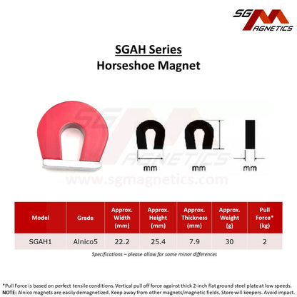 28.5mm - AlNiCo Pocket Alnico Horseshoe - Similar to Eclipse E802