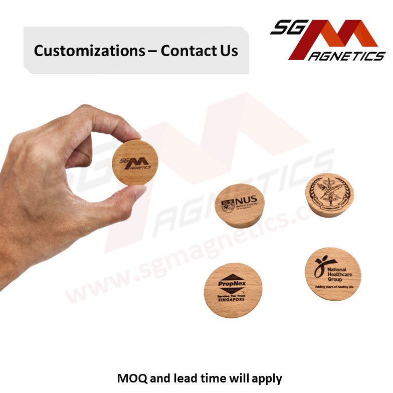 Strong Glass Board Magnets - Natural Wood Magnet Pin for Glassboards White board