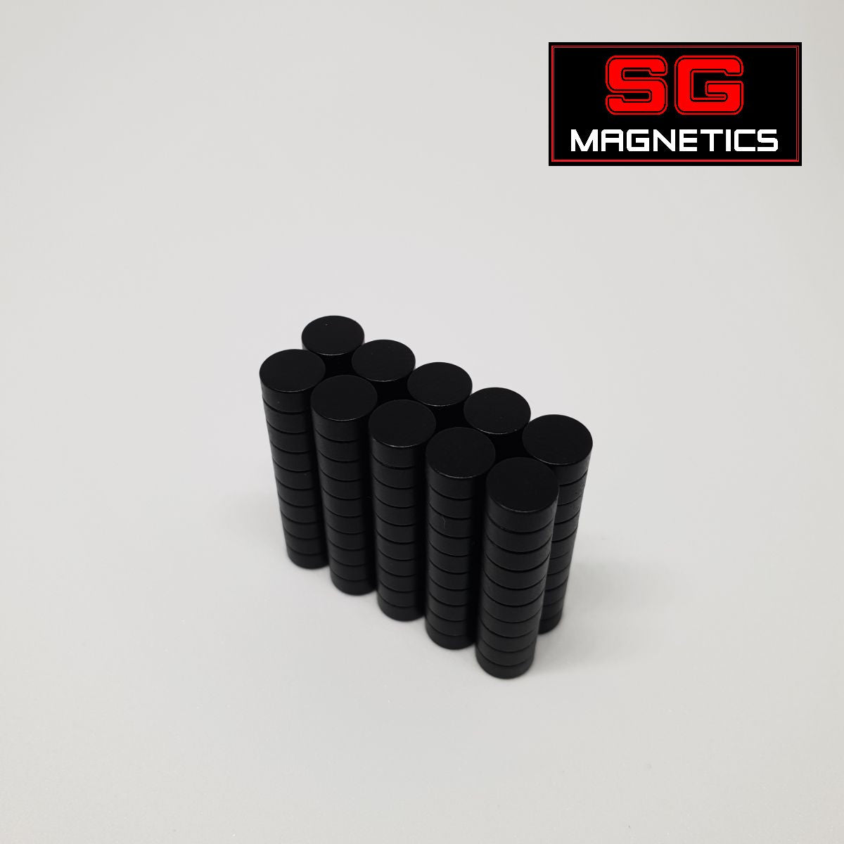 6x2.65mm N42SH - Black Epoxy Coated SH Disc Neodymium Magnets - 10pcs