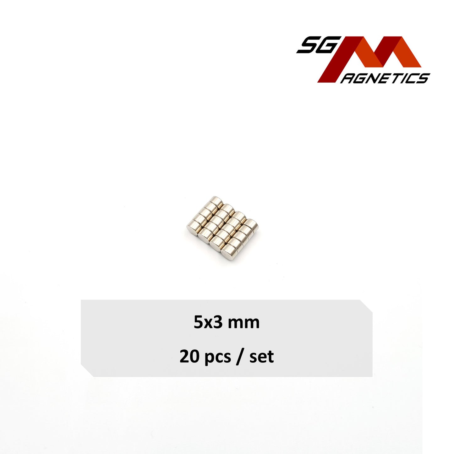5x3mm N35 - Neodymium Disc Magnets - 20pcs
