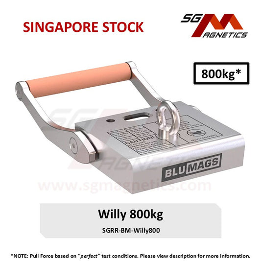 800kg Marine Magnet - Blumags Willy 800 - Offshore Oil Boom Mooring Magnets