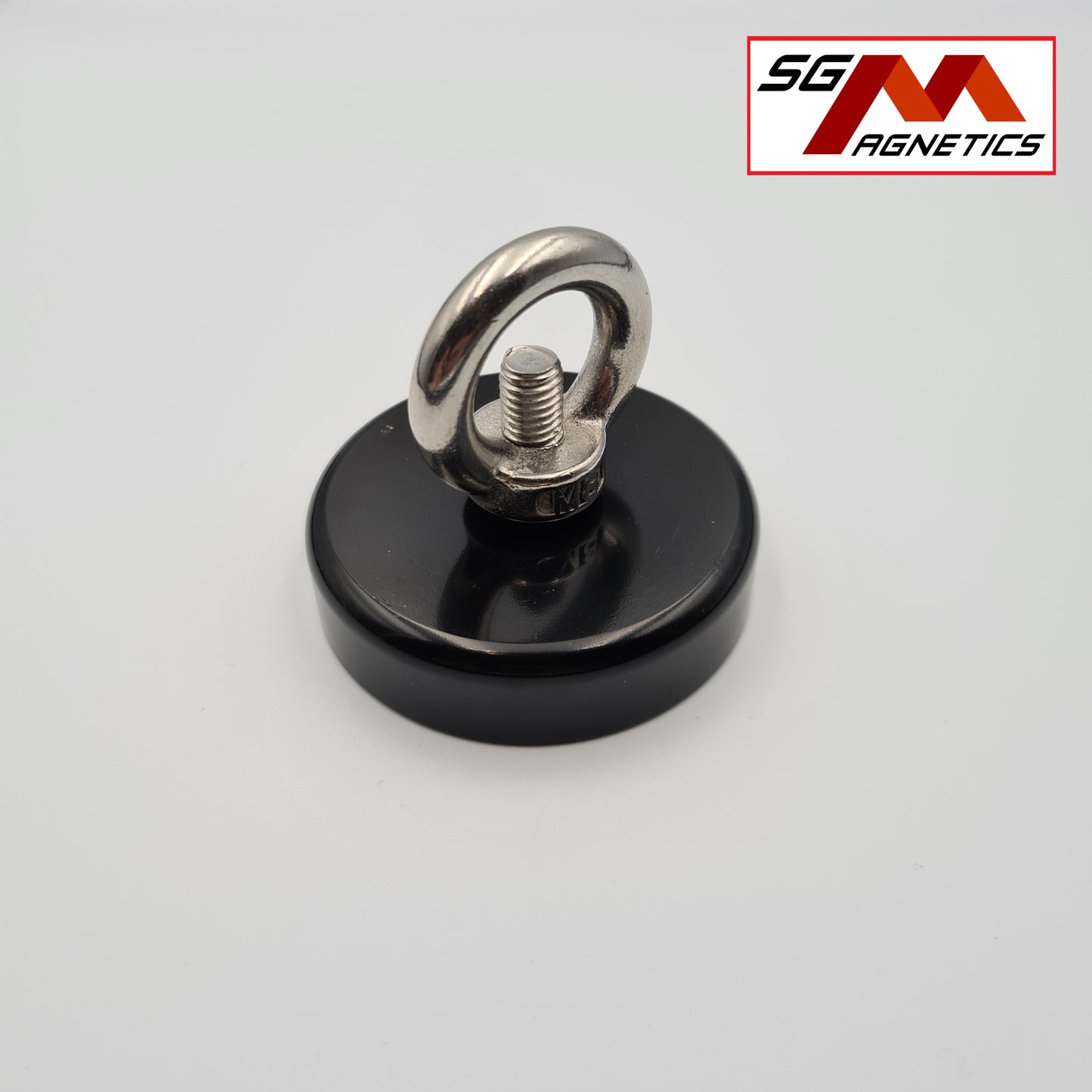 60mm Black Epoxy Coated Countersunk Fishing Pot SGNFA60 - Neodymium Magnet - 1pc