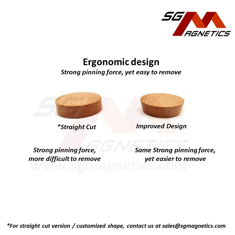 Strong Glass Board Magnets - Natural Wood Magnet Pin for Glassboards White board