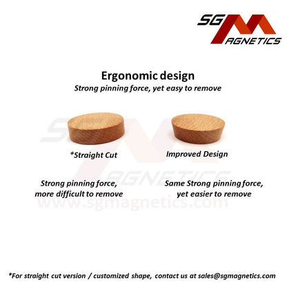 Strong Glass Board Magnets - Natural Wood Magnet Pin for Glassboards White board