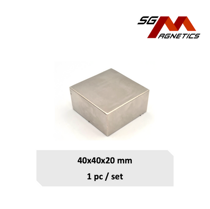 40x40x20mm N35 - Neodymium Block Magnets - 1piece