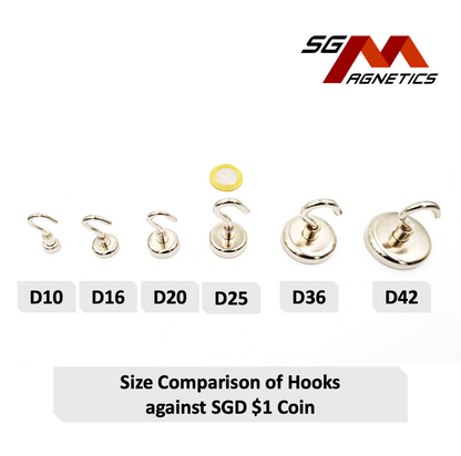 32mm Hook Pot SGNPE32 - Neodymium Magnet - 1pc
