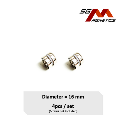 16mm Countersunk Pot SGNPA16 - Neodymium Magnet - 4pcs