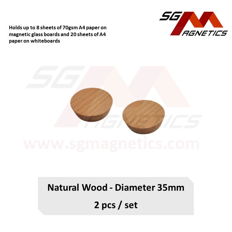 Strong Glass Board Magnets - Natural Wood Magnet Pin for Glassboards White board