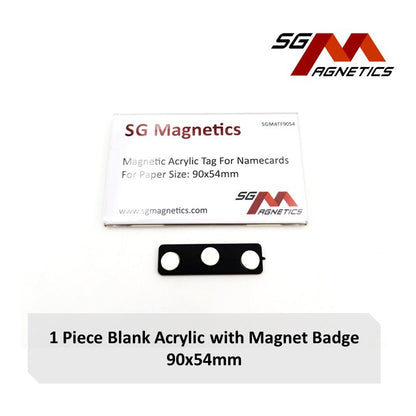 90x54mm Namecard - Acrylic Magnetic Badge - Blank Paper Insert Magnet Tag - 1pc