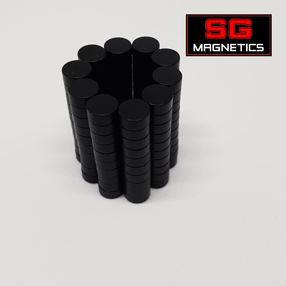 6x2.65mm N42SH - Black Epoxy Coated SH Disc Neodymium Magnets - 10pcs