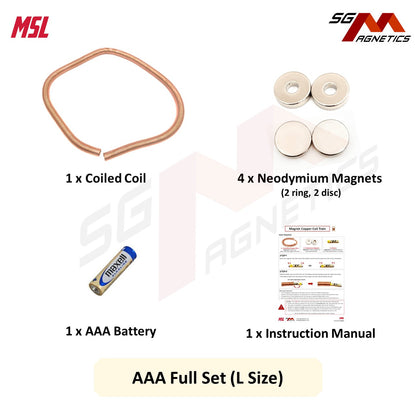 Electric Magnet Train - Bare Copper Wire Electromagnet Train Science Experiment