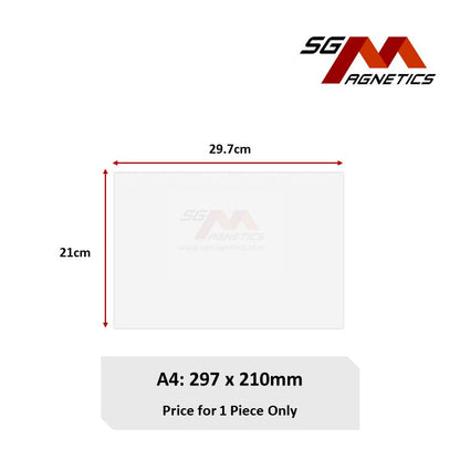 A4 Dry Erase PET Magnetic Sheet - 1pc