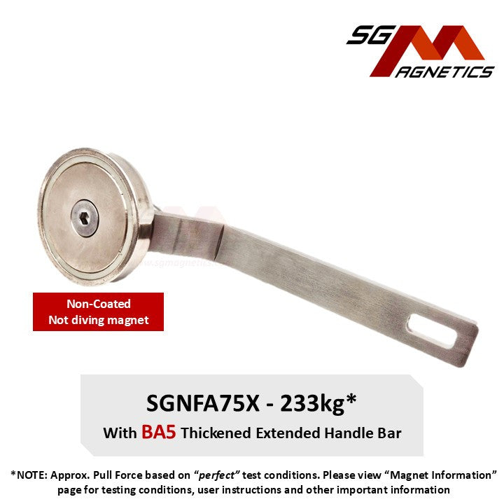 75mm Magnet with Handle - SGNFA75X & BA5 -  Multipurpose Anchoring Magnet