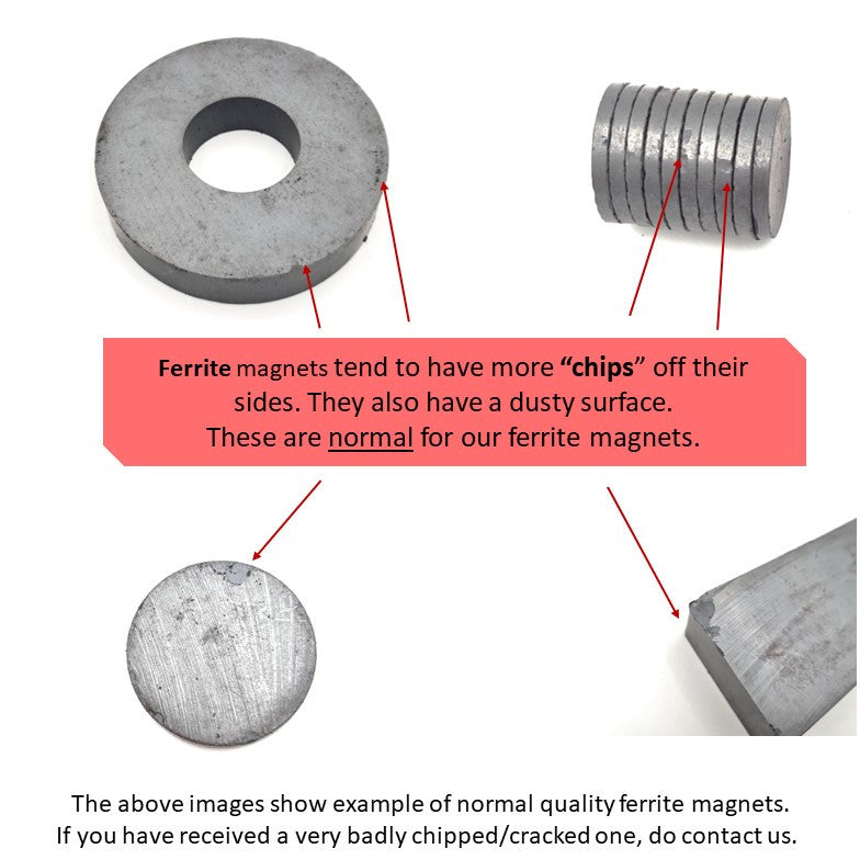 20*10*4mm - Ferrite Ceramic Block Magnets - 10pcs