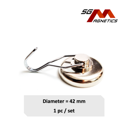 42mm 360° Swivel Hook Pot SGNPG42 - Neodymium Magnet - 1pc