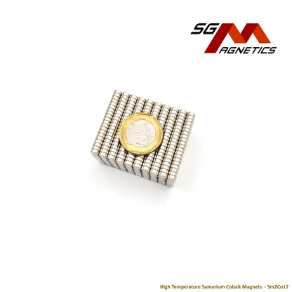 5x2mm Ni-Coated - Samarium Cobalt SmCo Disc Magnets - 10pcs