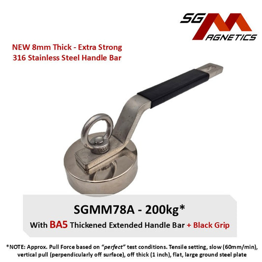 SGMM78A - Diving Magnet - Commercial Dive Magnet & Thickened Handle Bar & Grip