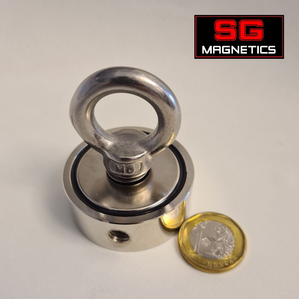 D48 Neodymium Pot Magnet SGNFD48 - Dual Eyebolt - 1pc