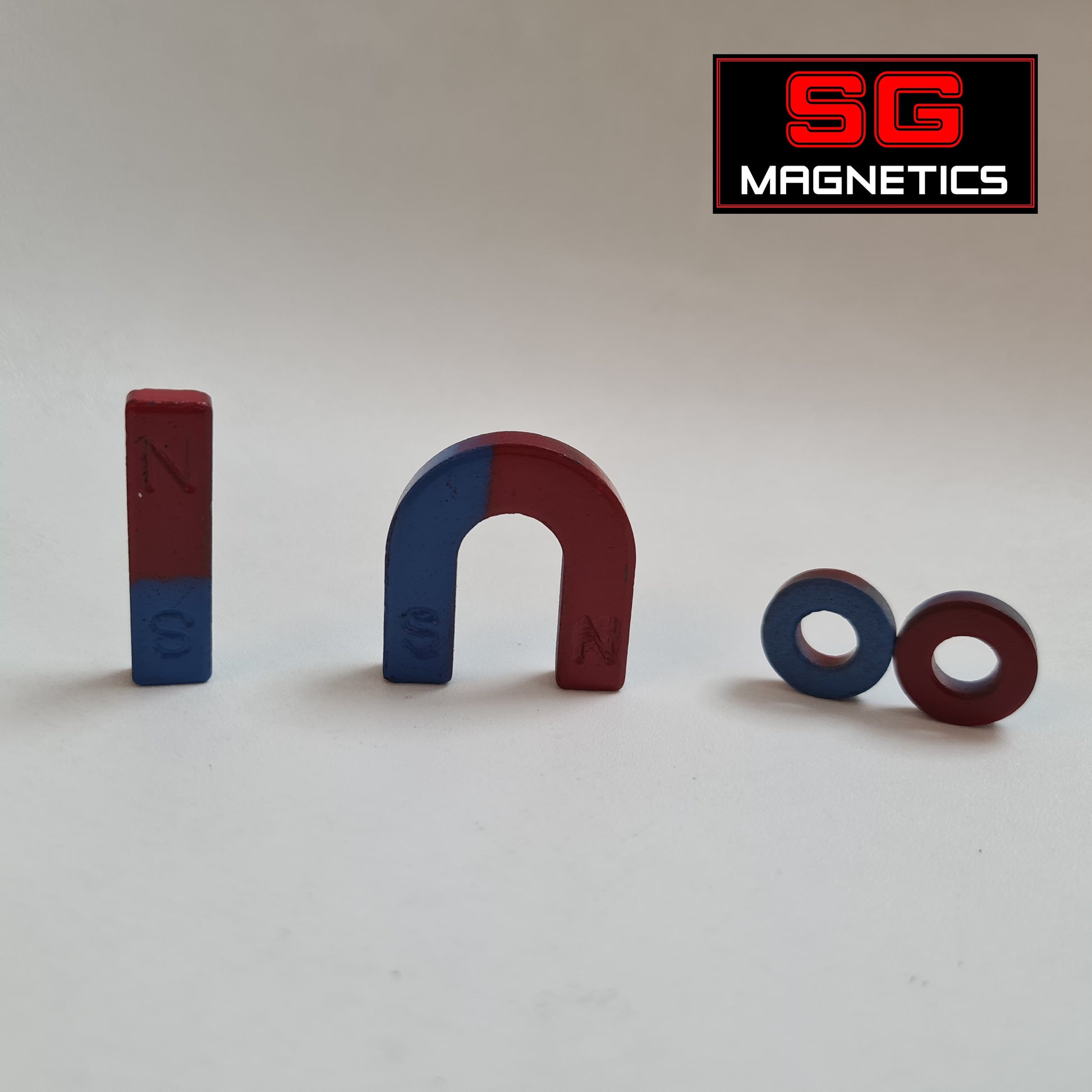 Basic Educational Set 1 - Ferrite Horseshoe Ring Bar Magnet