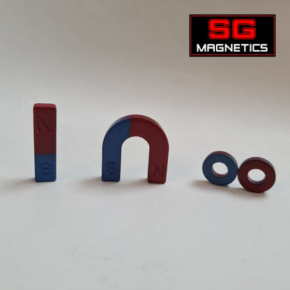 Basic Educational Set 1 - Ferrite Horseshoe Ring Bar Magnet