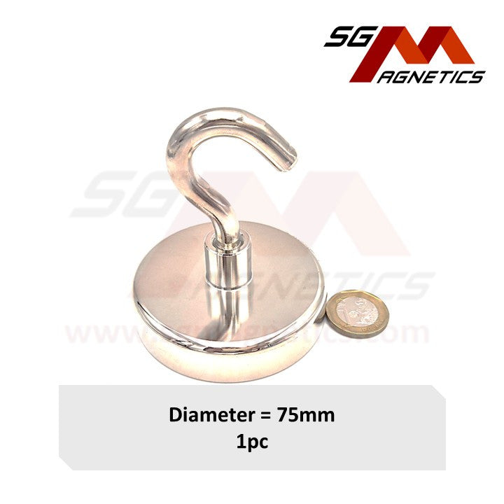 75mm Hook Pot SGNPE75 - Neodymium Magnet - 1pc