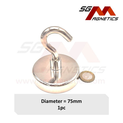 75mm Hook Pot SGNPE75 - Neodymium Magnet - 1pc