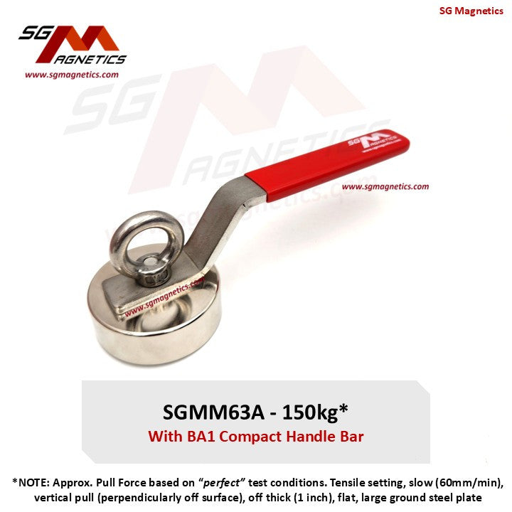 SGMM63A - Diving Magnet with BA1 Commercial Dive Magnet with Handle Bar 150kg