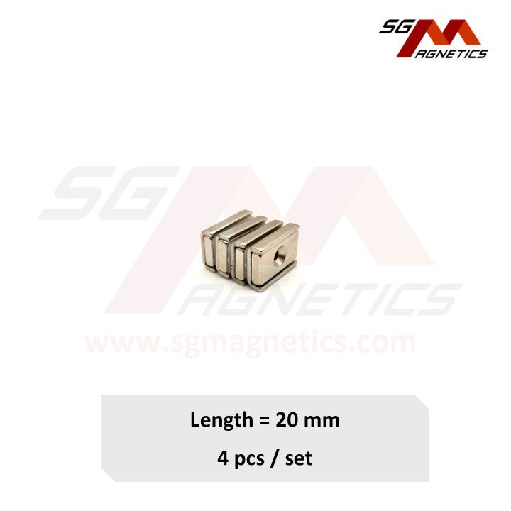 20mm Countersunk Pot SGNPL20 - Neodymium Magnet - 4pcs