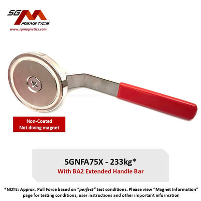 75mm Magnet with Handle - SGNFA75X & BA2 -  Multipurpose Anchoring Magnet