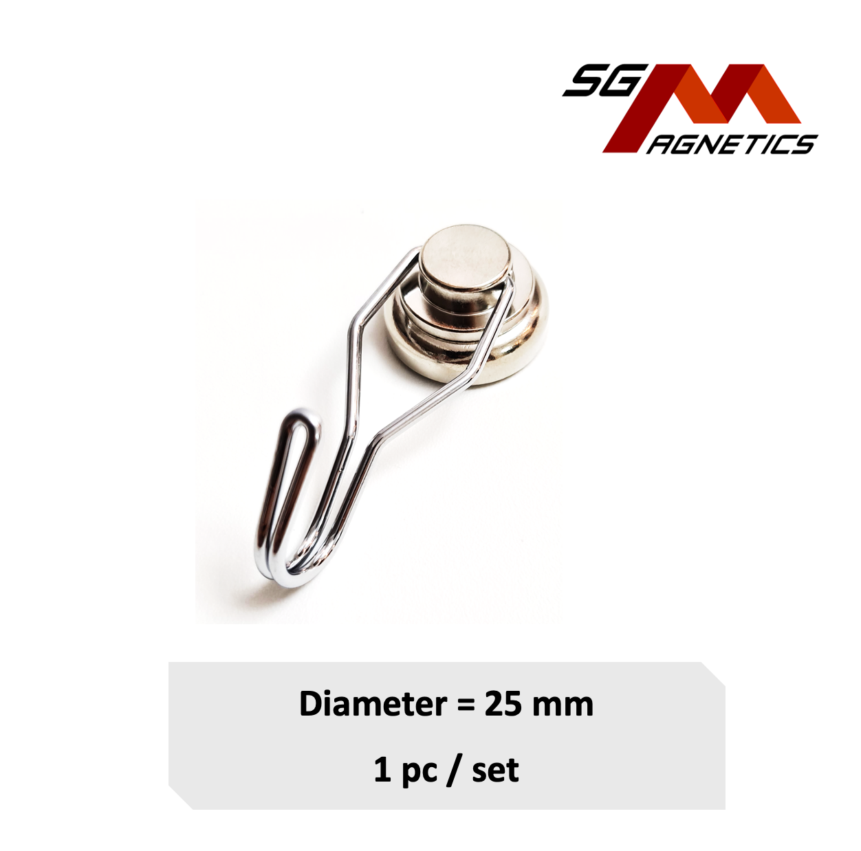 25mm 360° Swivel Hook Pot SGNPG25 - Neodymium Magnet - 1pc