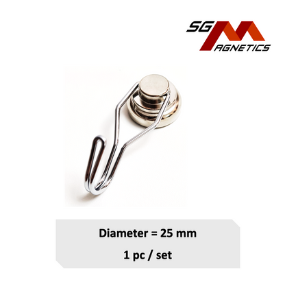 25mm 360° Swivel Hook Pot SGNPG25 - Neodymium Magnet - 1pc