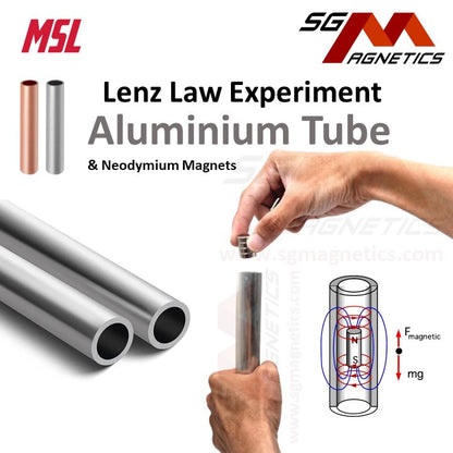 Aluminium Tube - Aluminum/Copper Lenz Law Diamagnetic Demonstration