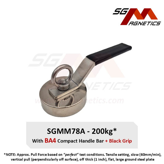SGMM78A - Diving Magnet - Commercial Dive Magnet with Compact Handle Bar & Grip