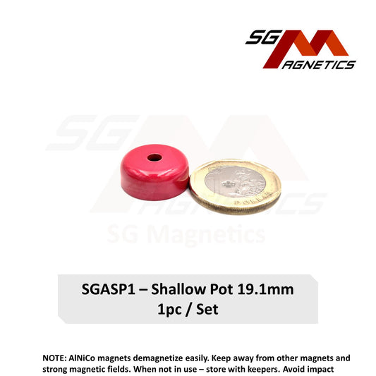 19.1mm - AlNiCo Shallow Pot - High Temperature - Similar to Eclipse 826