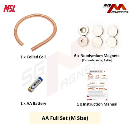 Electric Magnet Train - Bare Copper Wire Electromagnet Train Science Experiment