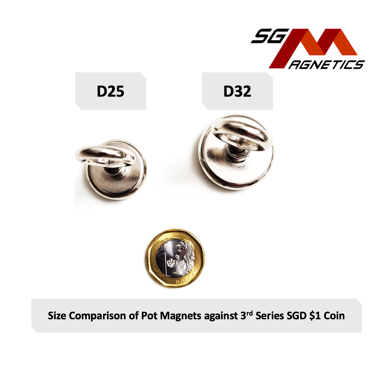 32mm Eyelag Pot SGNPF32 - Neodymium Magnet - 2pcs