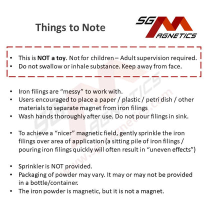Iron Powder - Magnetic Field - Coarse Bits / Fine Iron Powder Filings
