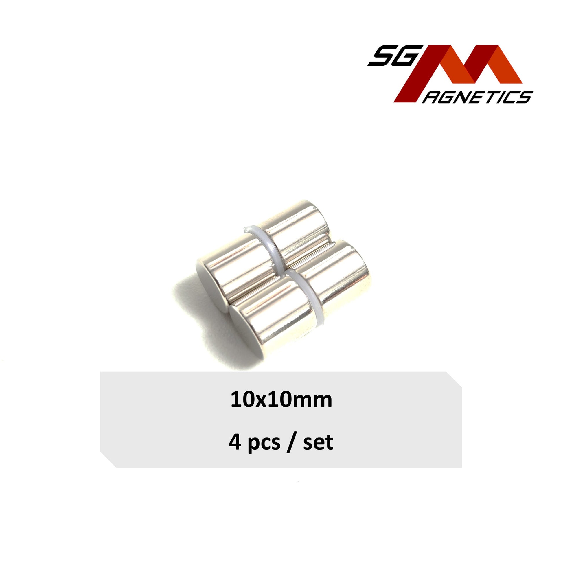 10x10mm N35 - Neodymium Disc Magnets - 4pcs